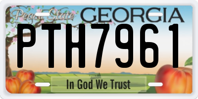 GA license plate PTH7961