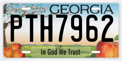GA license plate PTH7962