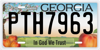 GA license plate PTH7963