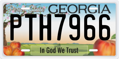 GA license plate PTH7966
