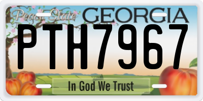 GA license plate PTH7967
