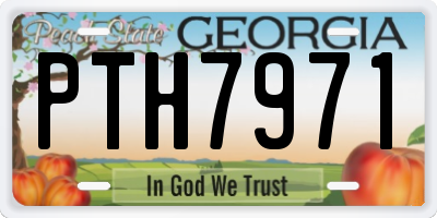 GA license plate PTH7971
