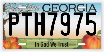 GA license plate PTH7975