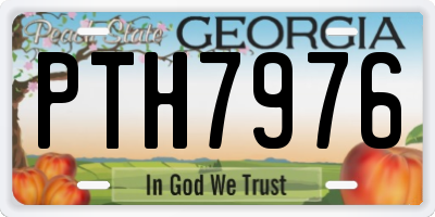 GA license plate PTH7976