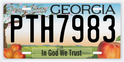 GA license plate PTH7983