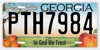 GA license plate PTH7984