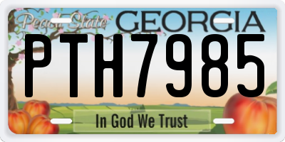 GA license plate PTH7985
