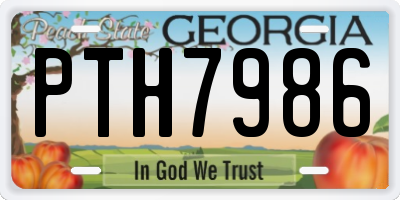 GA license plate PTH7986