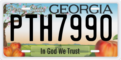 GA license plate PTH7990