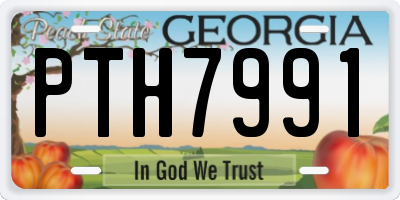 GA license plate PTH7991