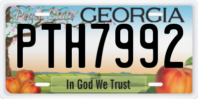 GA license plate PTH7992