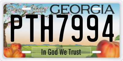 GA license plate PTH7994