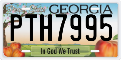 GA license plate PTH7995
