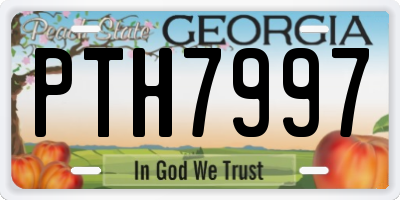 GA license plate PTH7997