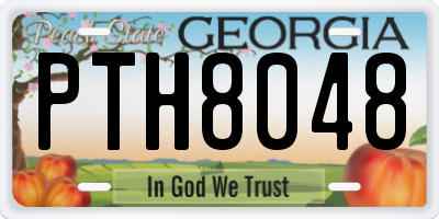 GA license plate PTH8048