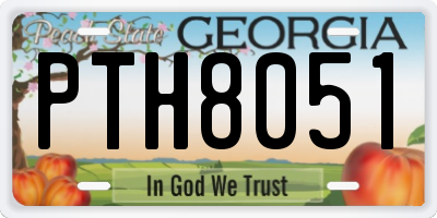 GA license plate PTH8051