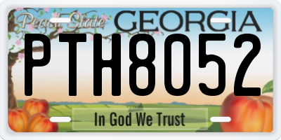 GA license plate PTH8052