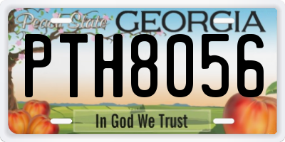 GA license plate PTH8056