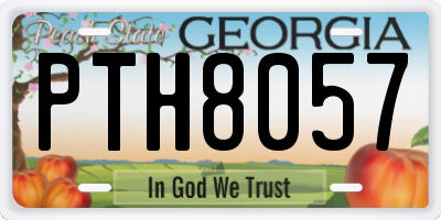 GA license plate PTH8057