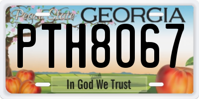 GA license plate PTH8067