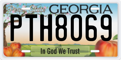 GA license plate PTH8069