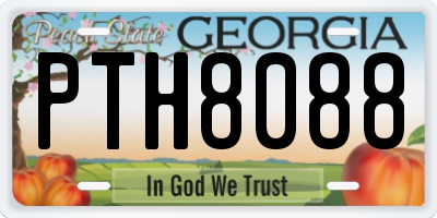 GA license plate PTH8088