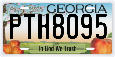 GA license plate PTH8095