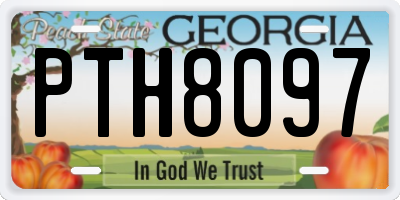 GA license plate PTH8097