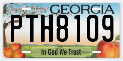 GA license plate PTH8109