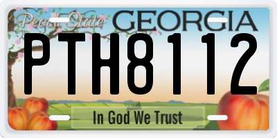 GA license plate PTH8112