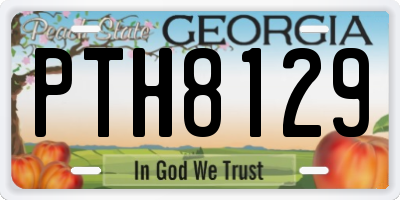 GA license plate PTH8129