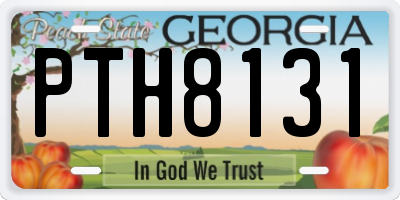 GA license plate PTH8131