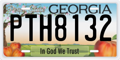 GA license plate PTH8132