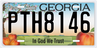 GA license plate PTH8146