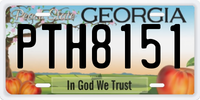 GA license plate PTH8151