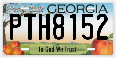 GA license plate PTH8152
