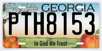 GA license plate PTH8153