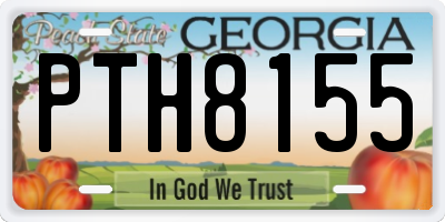 GA license plate PTH8155