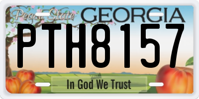 GA license plate PTH8157