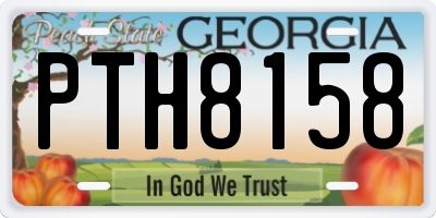 GA license plate PTH8158