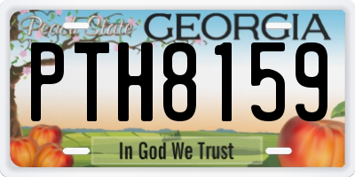 GA license plate PTH8159