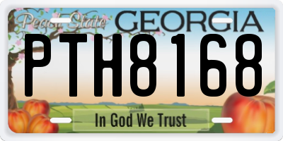 GA license plate PTH8168
