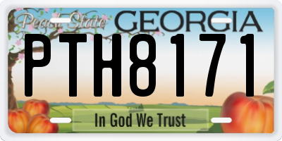 GA license plate PTH8171