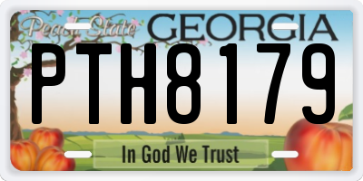 GA license plate PTH8179