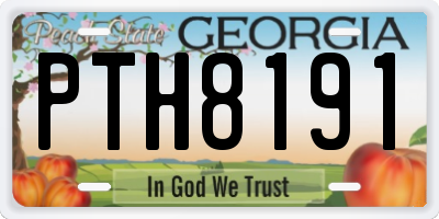 GA license plate PTH8191