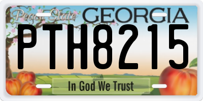 GA license plate PTH8215