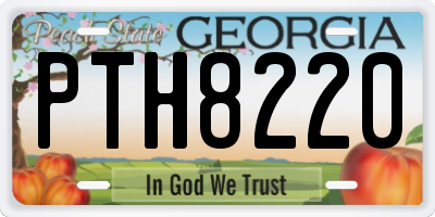GA license plate PTH8220