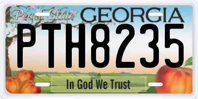 GA license plate PTH8235
