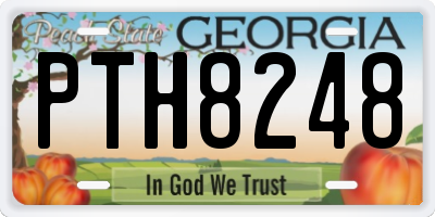 GA license plate PTH8248
