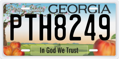 GA license plate PTH8249